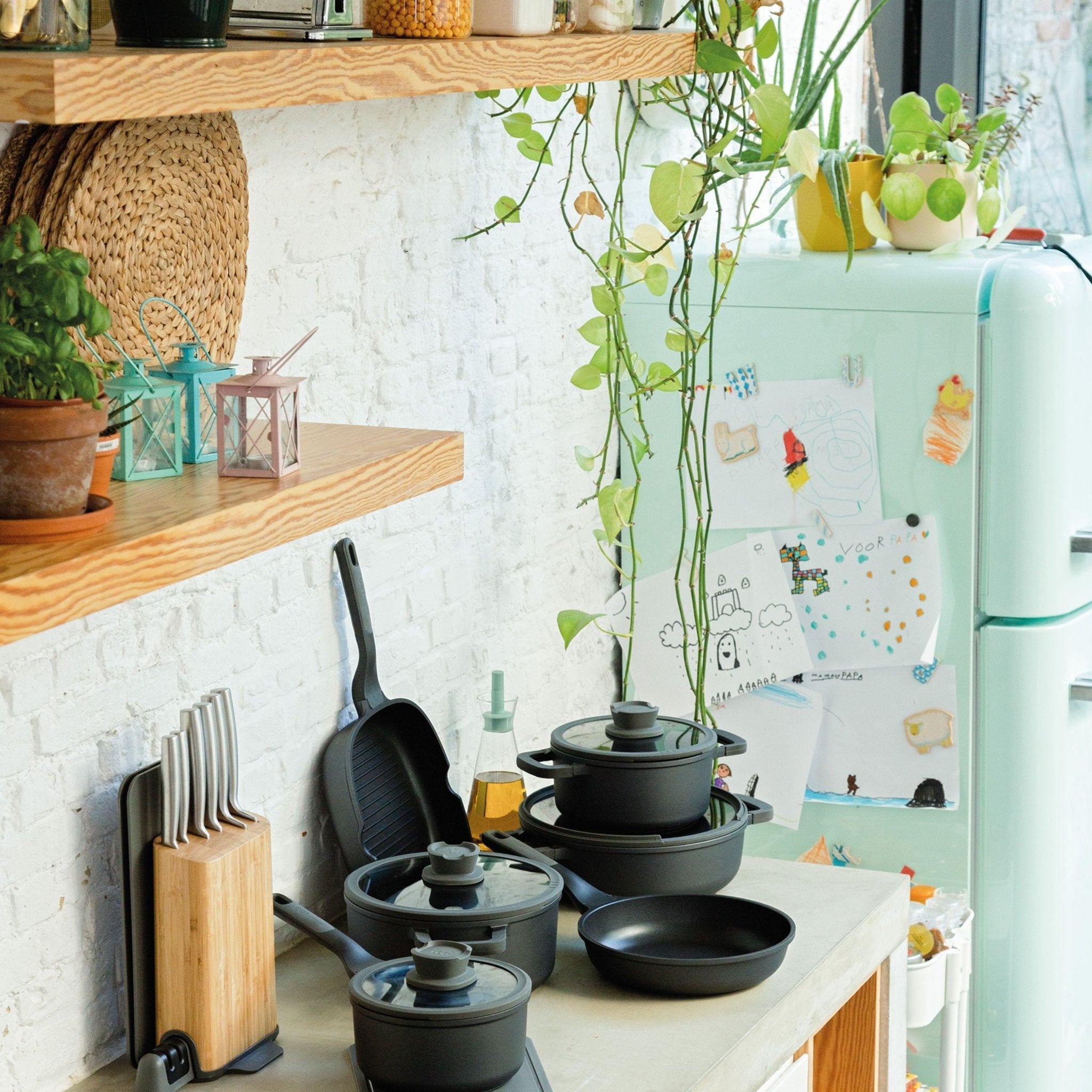 PROMO Stone+ Kookpottenset Ø 18 cm Ø 20 cm Ø 24 cm