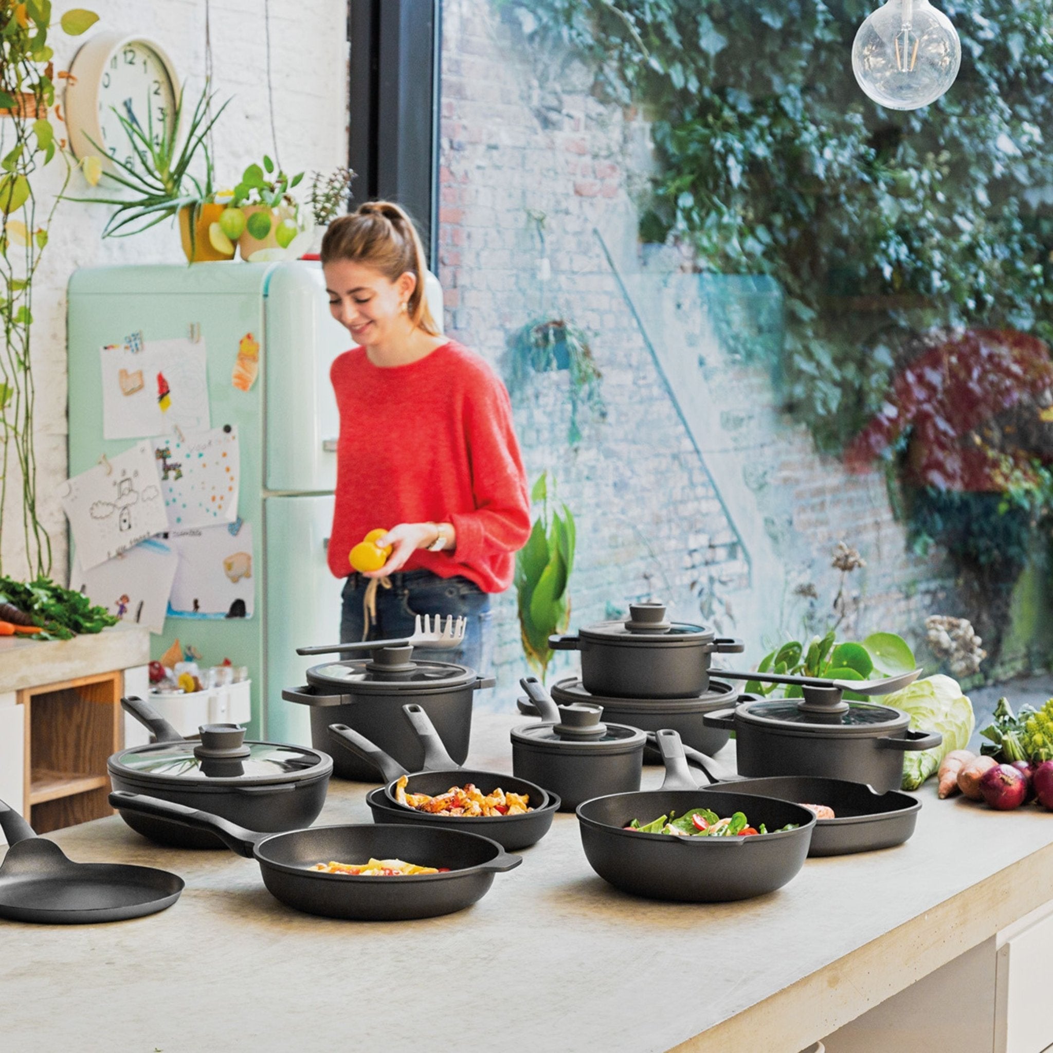 PROMO Stone+ Kookpottenset Ø 18 cm Ø 20 cm Ø 24 cm