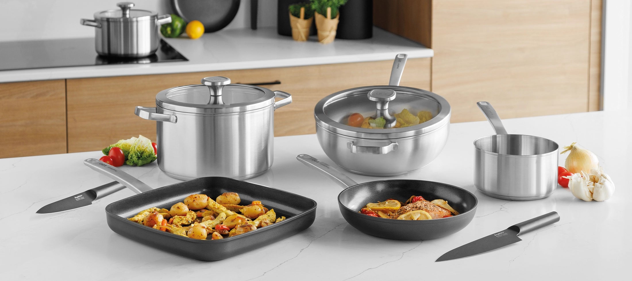 BergHOFF Graphite Series: Duurzaam kookgerei & pannenset voor downdraft afzuigkappen - Ontdek de Graphite collectie bij Downdraftchef.com