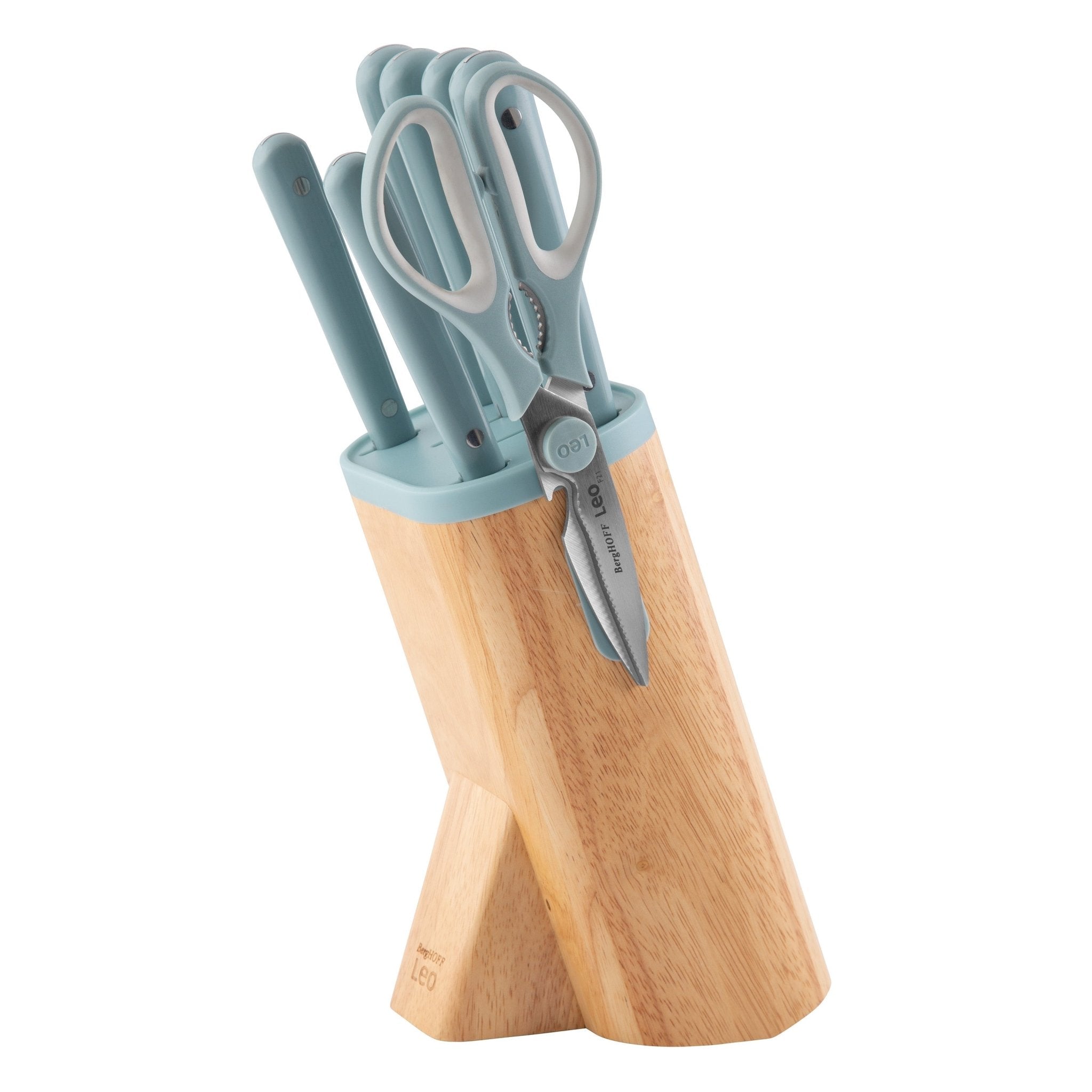 LEO 7-piece Knife Block Glints Slate