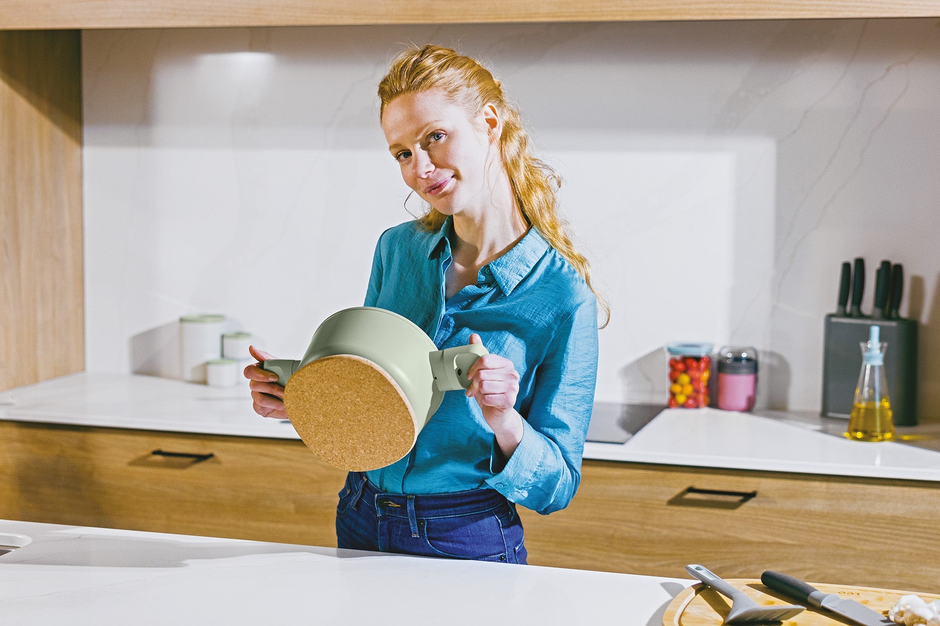 Groene LEO Magnetische onderzetter Balance met magnetisch centrum